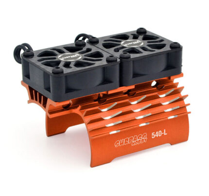 Orange Surpass Alloy Heatsink with Dual Cooling Fans for 540/550 Size Motors