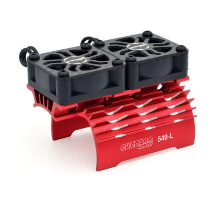 Red Surpass Alloy Heatsink with Dual Cooling Fans for 540/550 Size Motors