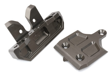 Billet Machined Rear Skid Plate & Bumper w/ 1-Pc Block D for Traxxas 1/8 Sledge