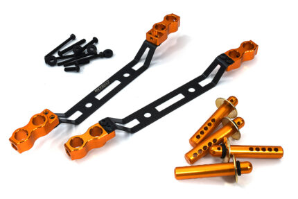 Front & Rear Body Mounts w/ Body Posts for Arrma 1/7 Infraction 6S BLX