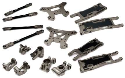 Complete Grey Suspension Upgrade Kit for Traxxas Sledge 4WD 1/8 Scale