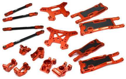 Complete Red Billet Machined Suspension Upgrade Kit for Traxxas Sledge 4WD