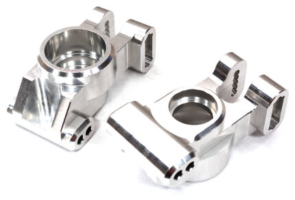 Silver Billet Machined Rear Hub Carriers for Traxxas 1/8 Scale Sledge 4WD