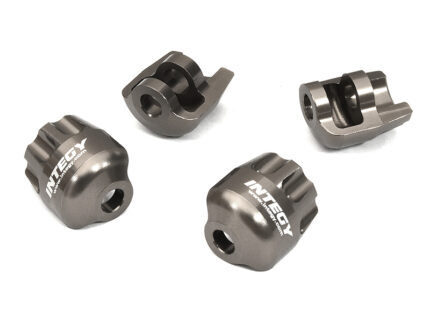 Grey Billet Machined Shock Cap Protectors for Arrma 1/8 Kraton 6S BLX RC Truck