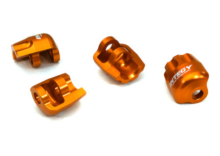 Orange Billet Machined Shock Cap Protectors for Arrma 1/8 Kraton 6S BLX RC Truck