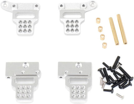 Silver Alloy Machined Shock Towers (4) for Traxxas 1/18 TRX-4M RC Crawler