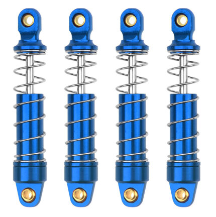 Blue Alloy Machined Heavy-Duty Shocks (4) for Traxxas 1/18 TRX-4M Crawler