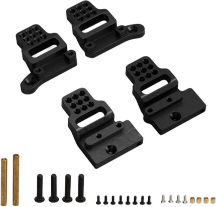 Black Alloy Machined Shock Towers (4 pcs) for Traxxas 1/18 TRX-4M Scale Crawler