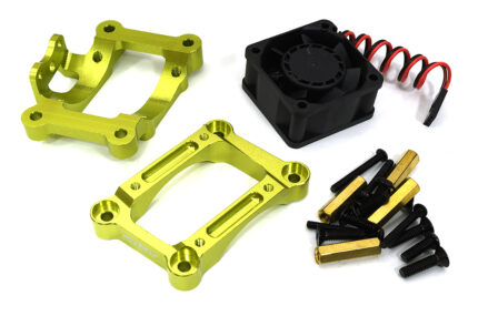 Billet Machined Motor Mount w/ 40x40mm 17k rpm Fan for Traxxas 1/8 Sledge 4WD