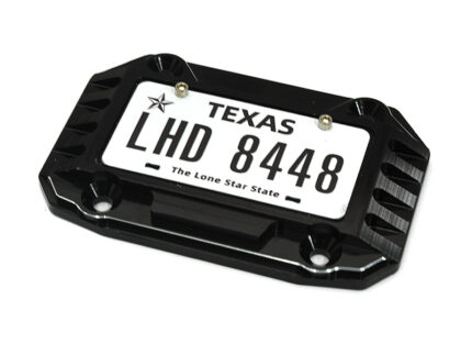 Realistic Black License Plate with Alloy Frame for Axial 1/6 SCX6