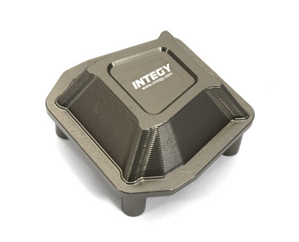 Billet Machined Alloy Differential Cover for Axial SCX6 Crawler - Grey
