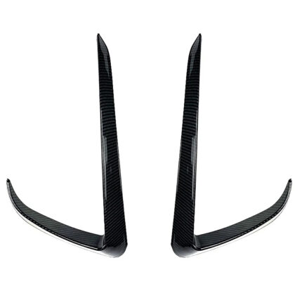 Glossy Carbon Front Fog Light Trim Eyebrow Cover for Tesla Model Y