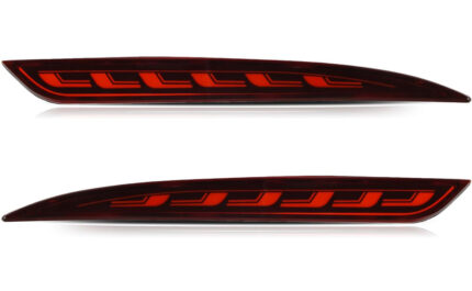 Red Housing Full LED Rear Bumper Fog Reflex Lamp for Tesla Model 3