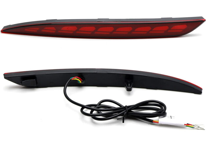 Red Housing Full LED Rear Bumper Fog Reflex Lamp for Tesla Model 3 - Image 2