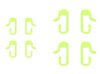 Fluorescent Door Exit Button Decal Stickers for Tesla Model 3/Y