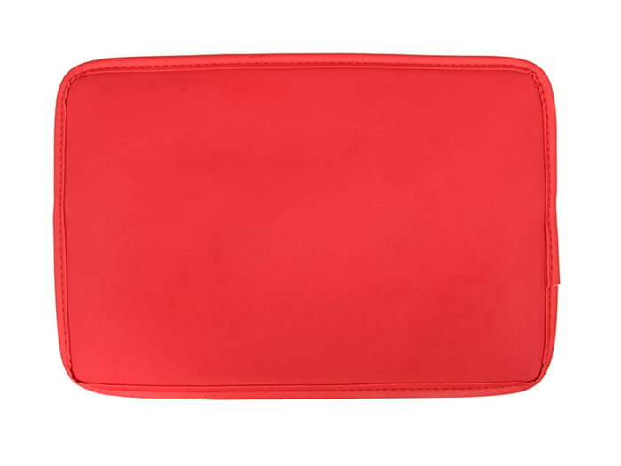 Red Synthetic Leather Screen Cover for Tesla 17-23 Model 3/Y - Image 1