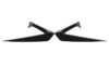 Glossy Black Side Camera Aero Blade Trims Covers for Tesla 17-22 Model 3