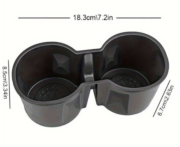Black TPE Center Console Cup Holder for Tesla 21-23 Model 3/Y - Image 3