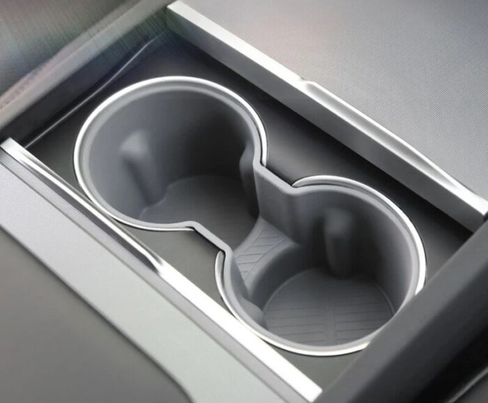 Grey Silicone Center Console Cup Holder for Tesla 24 Model 3 - Image 2
