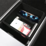 Black ABS Central Control Upper Storage Box for Tesla 21-23 Model 3/Y - Image 3