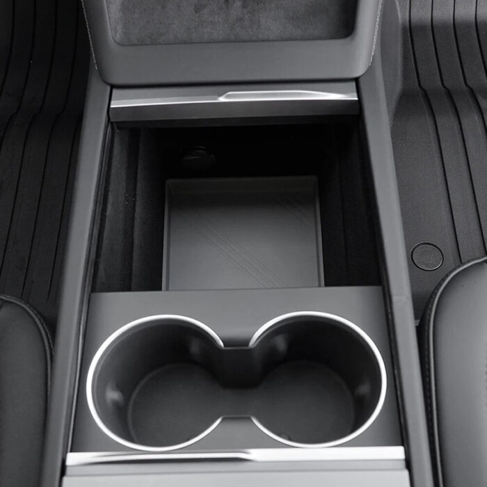 Grey TPE Central Control Lower Storage Pad for Tesla 24 Model 3 - Image 3
