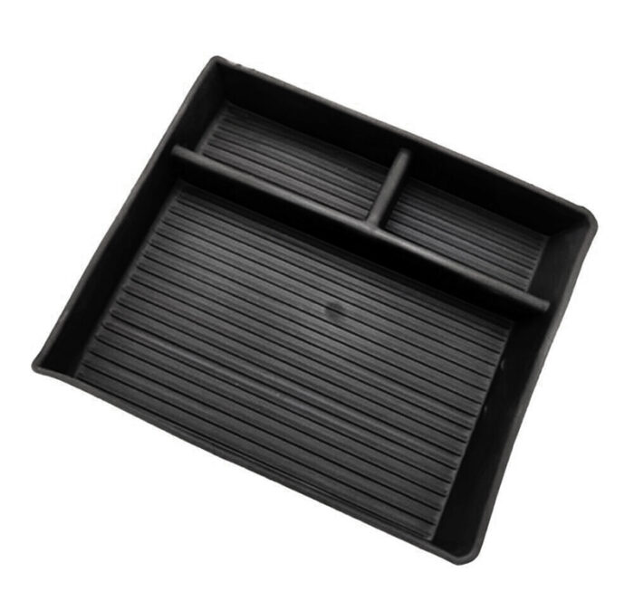 Black ABS Central Control Lower Storage Pad for Tesla 24 Model 3 - Image 1