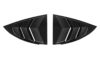 Glossy Black ABS Rear Side Window Shades Blinds Covers for Tesla 17-23 Model 3