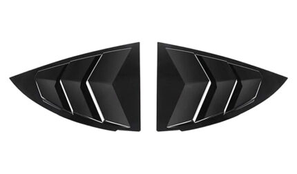 Glossy Black ABS Rear Side Window Shades Blinds Covers for Tesla 17-23 Model 3