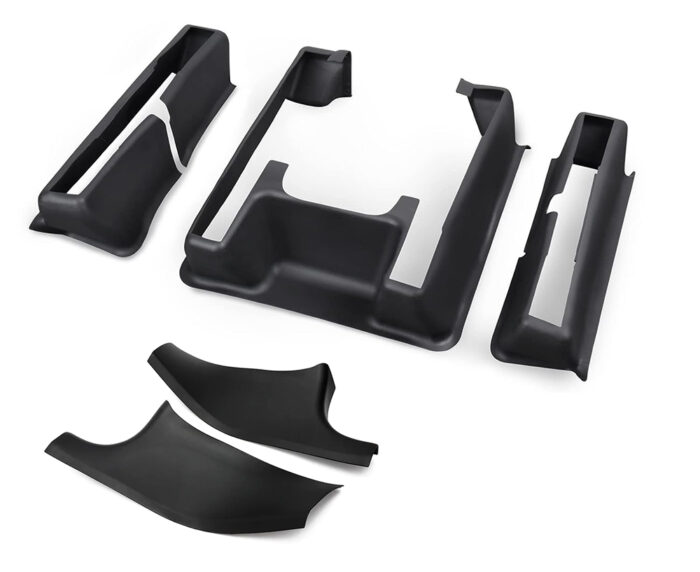 Black TPE 5pcs Set Underseat + Door Sill Protector for Tesla 20-24 Model Y - Image 1