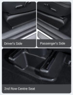 Black TPE 5pcs Set Underseat + Door Sill Protector for Tesla 20-24 Model Y - Image 2