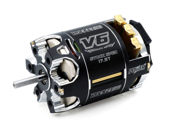 Rocket-RC V6 Stock SPEC 17.5T Sensored Brushless Motor - Image 1