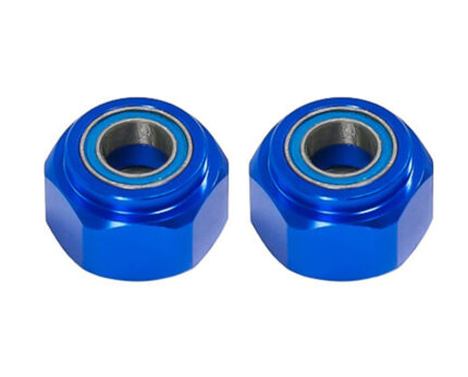 Alloy Machined Front Axle Hex Adapters w/ Bearings for Tamiya DT-03