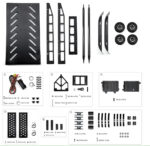 Machined Alloy Flatbed Dual Axle Car Trailer Kit for 1/16-to-18 RC 420x210x85mm - Image 6
