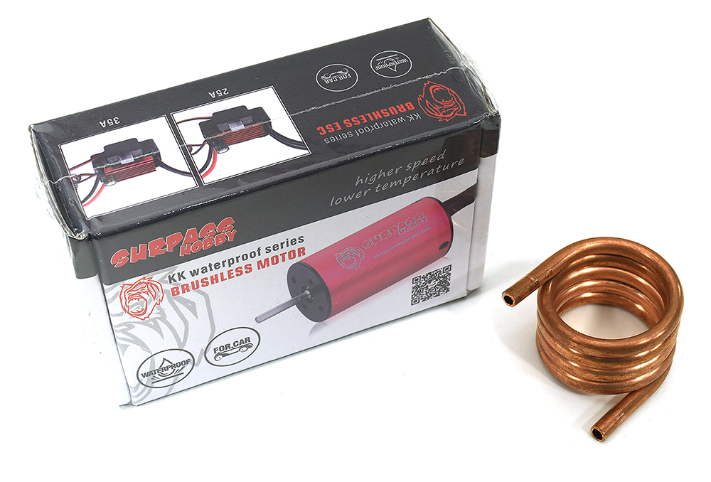 C33921 Surpass Hobby 2440 4600kV Brushless Motor with Copper Water Cooling Coil - Image 1