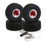 Alloy 1.0 Wheel (4) w/ Rubber Tires for TRX-4M & SCX24 O.D.=57mm 9869