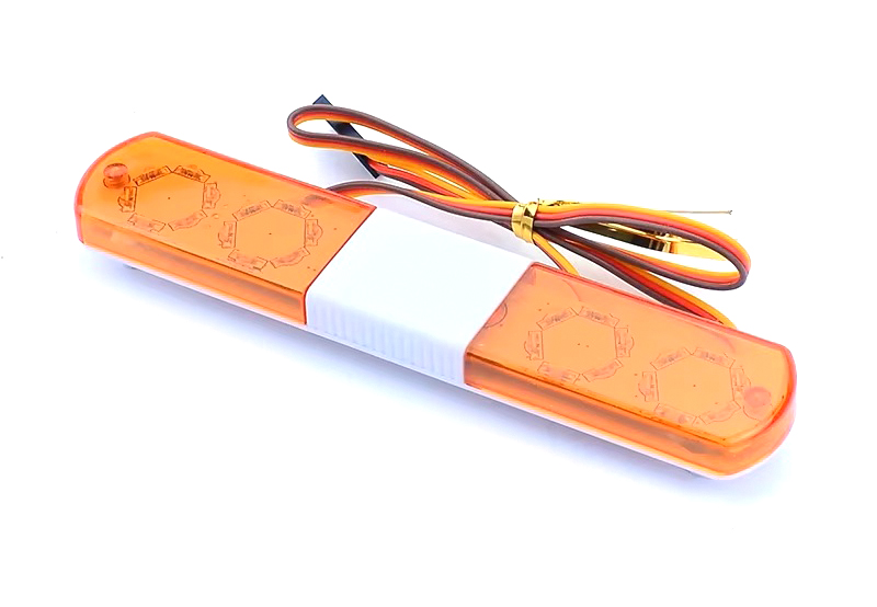 C33976YELLOW Realistic Roof Top Flashing Light LED 115x22x8mm (9 Modes-Ch3 Control) - Image 1