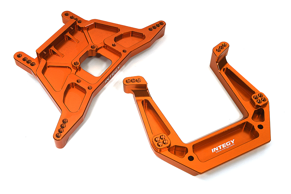 C34006ORANGE Modified Front & Rear Shock Tower Kit for Traxxas 1/10 2WD 3638 3639 - Image 1