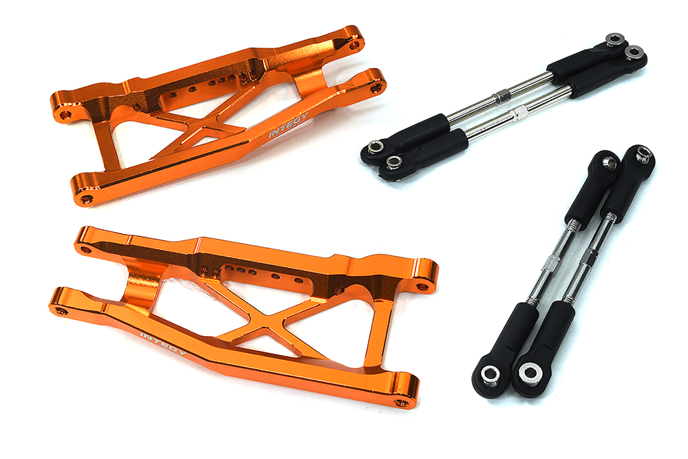 C34132ORANGE Front +17mm Wide-Suspension Kit for Traxxas Stampede 4X4 & Rustler 4X4 w/ 3655R - Image 1
