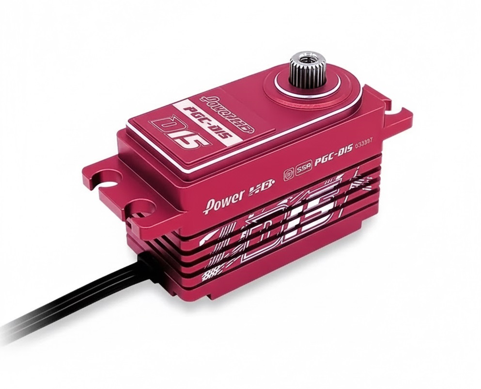 C34159RED Power HD D15 High Voltage Coreless Digital Titanium Gear Servo 250.0 oz / 0.085s - Image 1