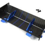 Carbon Fiber Rear Aero Wing Kit for Arrma 1/10 Vorteks 2WD 4X4 3s BLX ARA480045