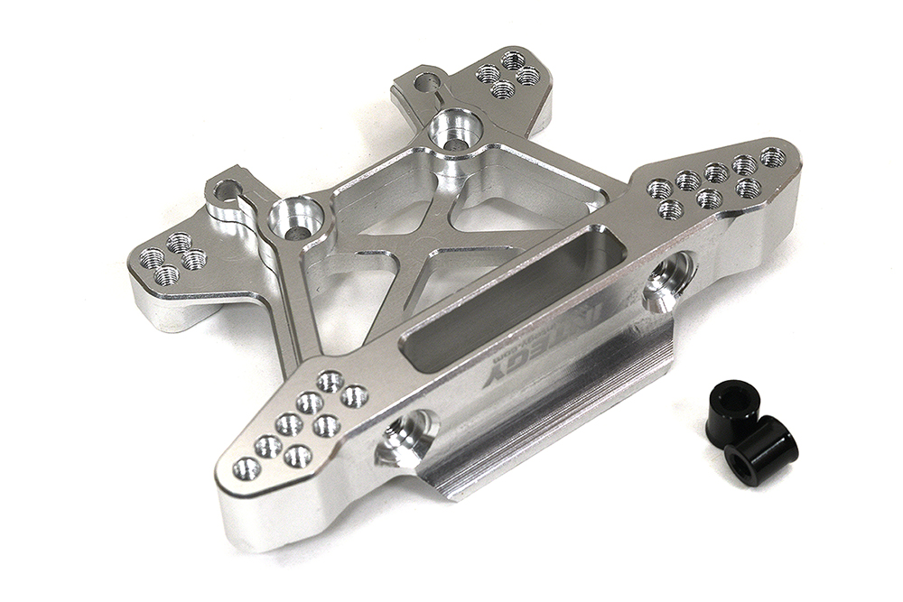 C34205SILVER Front Shock Tower for Traxxas 1/10 Stampede 4X4, Rustler 4X4 & Slash 4X4 9038 - Image 1