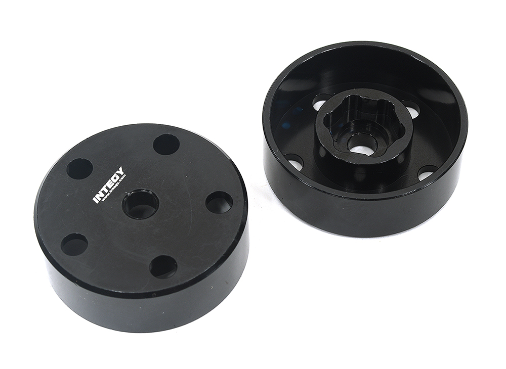 C34221BLACK Aluminum Wheel Hex Hub Adapters for Tamiya Super Clod Buster - Image 1