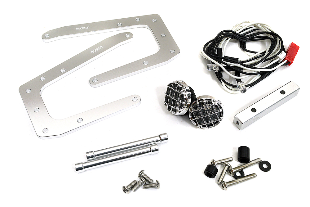 C34227SILVER Alloy Machined Front Axle Gearbox Protection Guard for Tamiya Super Clod Buster - Image 1
