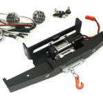 Alloy Machined Bumper w/ Winch & LED Lights for Tamiya Super Clod Buster