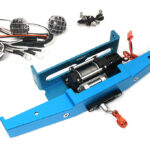 Alloy Machined Bumper w/ Winch & LED Lights for Tamiya Super Clod Buster