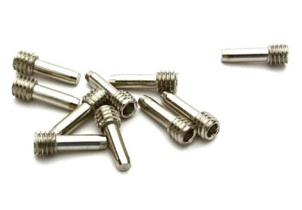 M4 Threaded Stainless Steel Axle Screw Pins, 11mm length - Pack of 10