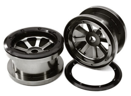 CNC Machined 8 Spoke Beadlock 2.2 Wheels (2) for Axial Ridgecrest & Wraith 2.2