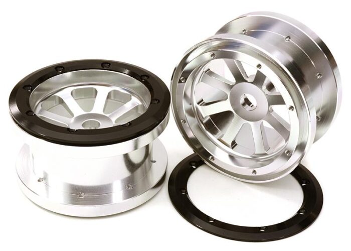 CNC Machined 8 Spoke Beadlock 2.2 Wheels (2) for Axial Ridgecrest & Wraith 2.2 - Image 1