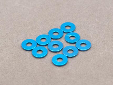 3x7.8x0.75mm Aluminum Shim (Light Blue 10 Pcs)