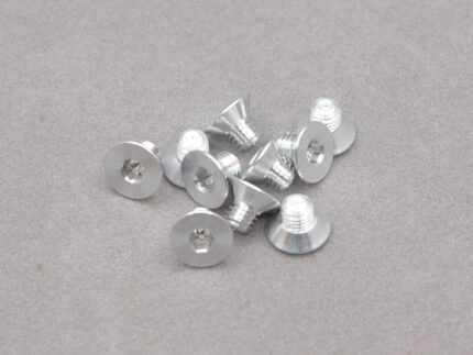 3 x 4mm Machine Type 7075-T6 Countersunk Hex Screw (Silver 10 Pcs)